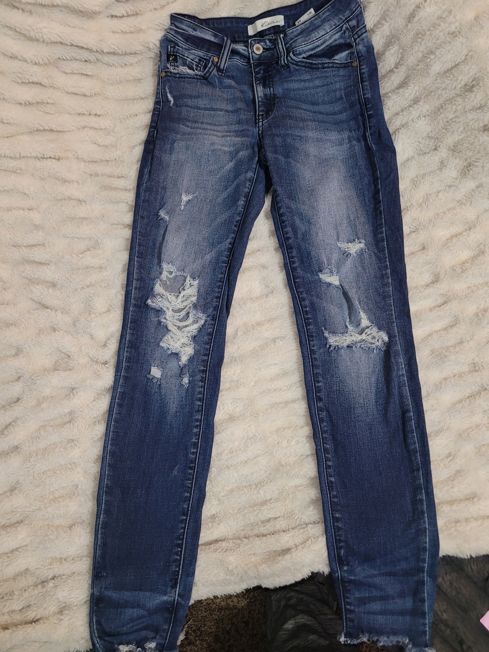 KanCan Dark Blue Ripped Skinny Jeans